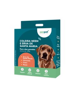 Coleira Natural Antipulgas Carrapatos Cães Grandes